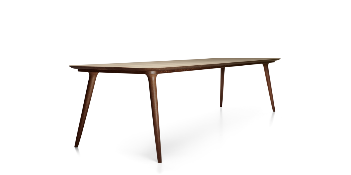 Zio Dining Table length 310 cinnamon front view